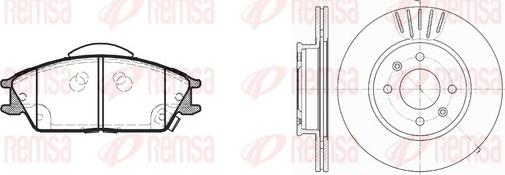 Remsa 8224.01 - Bremžu komplekts, Disku bremzes www.autospares.lv