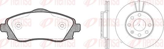 Remsa 8774.01 - Bremžu komplekts, Disku bremzes autospares.lv