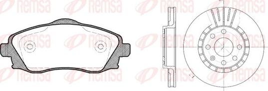 Remsa 8774.02 - Дисковый тормозной механизм, комплект www.autospares.lv