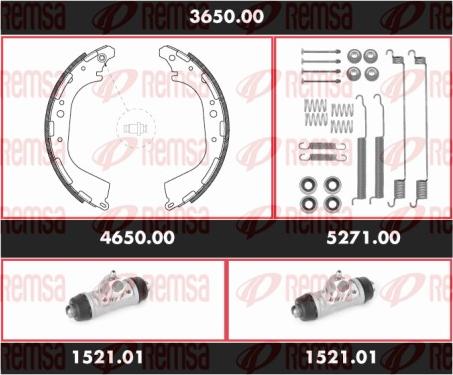 Remsa 3650.00 - Bremžu loku komplekts www.autospares.lv