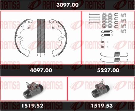 Remsa 3097.00 - Bremžu loku komplekts www.autospares.lv