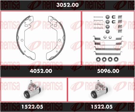 Remsa 3052.00 - Bremžu loku komplekts www.autospares.lv