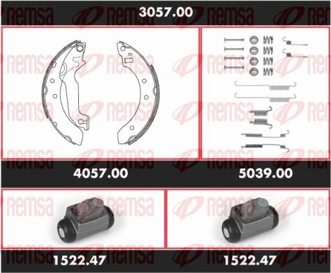 Remsa 3057.00 - Bremžu loku komplekts www.autospares.lv