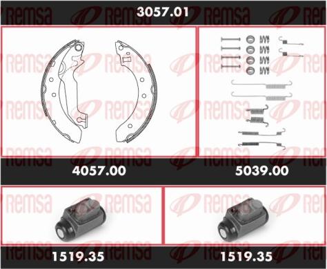 Remsa 3057.01 - Bremžu loku komplekts www.autospares.lv