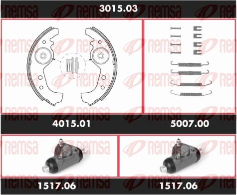 Remsa 3015.03 - Bremžu loku komplekts www.autospares.lv