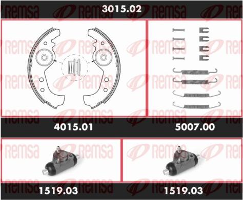 Remsa 3015.02 - Bremžu loku komplekts www.autospares.lv