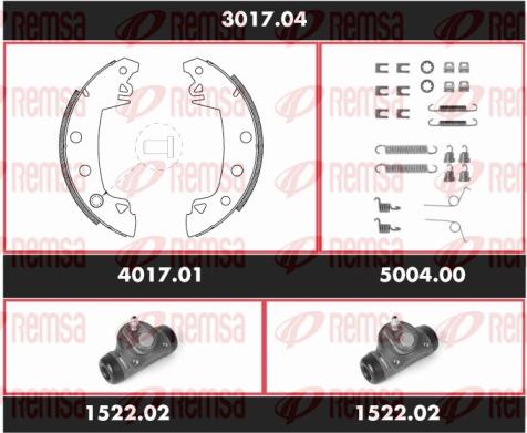 Remsa 3017.04 - Bremžu loku komplekts www.autospares.lv