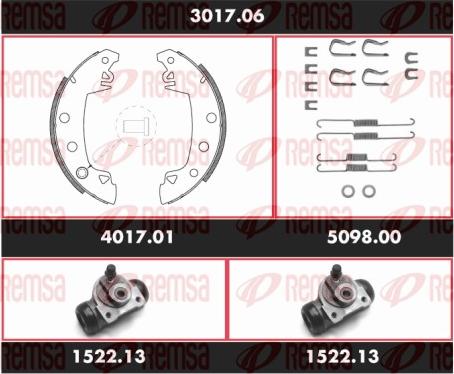 Remsa 3017.06 - Bremžu loku komplekts www.autospares.lv