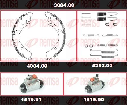 Remsa 3084.00 - Bremžu loku komplekts autospares.lv