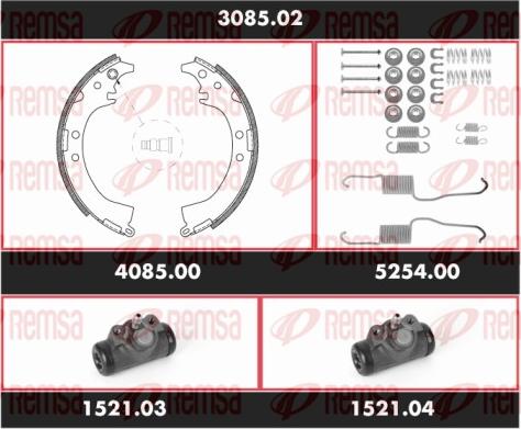 Remsa 3085.02 - Bremžu loku komplekts www.autospares.lv