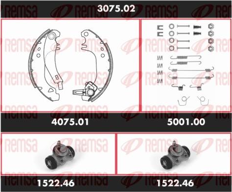 Remsa 3075.02 - Bremžu loku komplekts www.autospares.lv