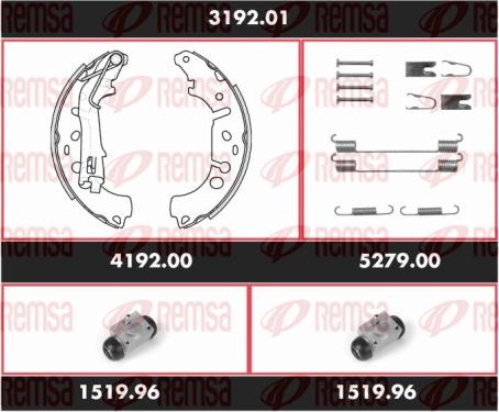 Remsa 3192.01 - Bremžu loku komplekts www.autospares.lv