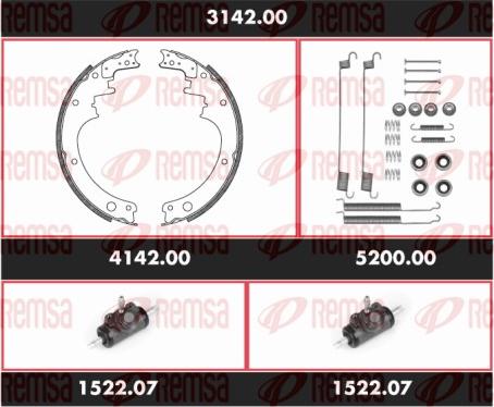 Remsa 3142.00 - Bremžu loku komplekts www.autospares.lv