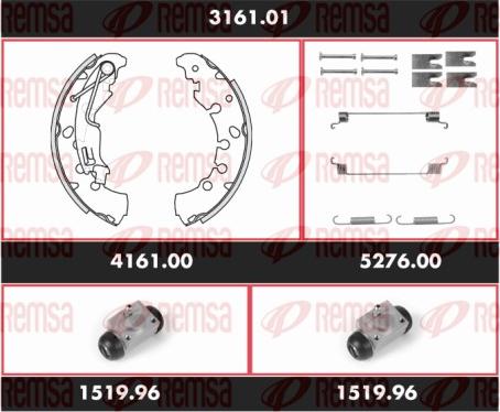 Remsa 3161.01 - Bremžu loku komplekts www.autospares.lv