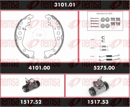 Remsa 3101.01 - Bremžu loku komplekts autospares.lv