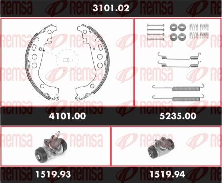 Remsa 3101.02 - Bremžu loku komplekts autospares.lv