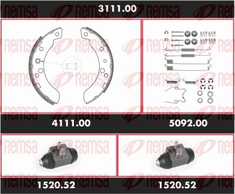 Remsa 3111.00 - Bremžu loku komplekts www.autospares.lv