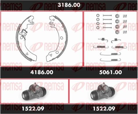 Remsa 3186.00 - Bremžu loku komplekts www.autospares.lv