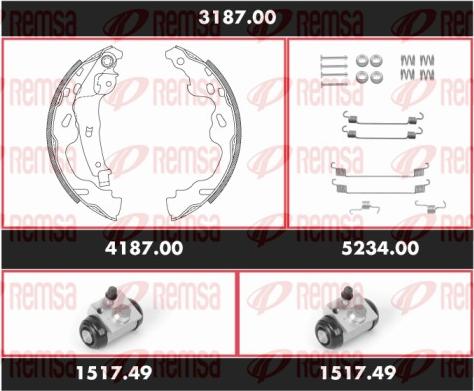 Remsa 3187.00 - Bremžu loku komplekts www.autospares.lv