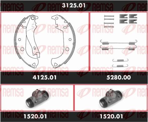 Remsa 3125.01 - Bremžu loku komplekts www.autospares.lv