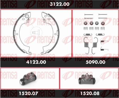 Remsa 3122.00 - Bremžu loku komplekts www.autospares.lv