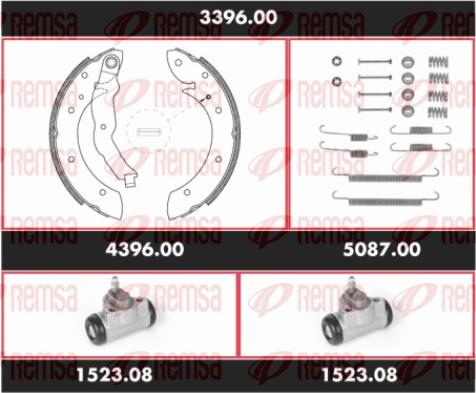 Remsa 3396.00 - Bremžu loku komplekts www.autospares.lv