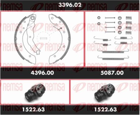 Remsa 3396.02 - Bremžu loku komplekts www.autospares.lv