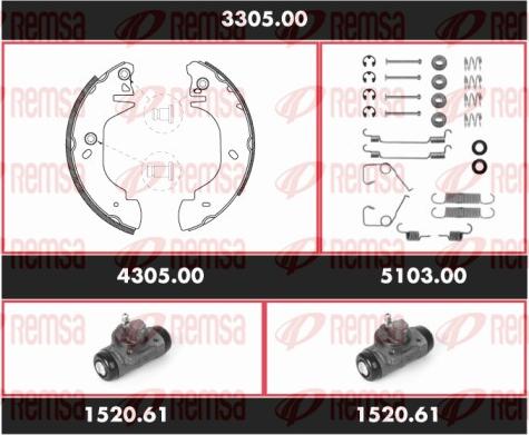 Remsa 3305.00 - Bremžu loku komplekts www.autospares.lv