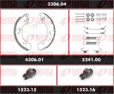 Remsa 3306.04 - Bremžu loku komplekts www.autospares.lv