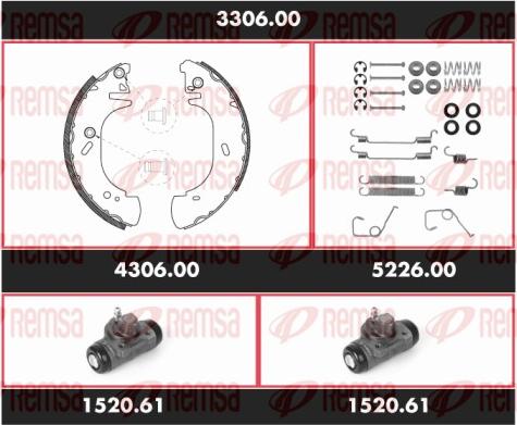 Remsa 3306.00 - Bremžu loku komplekts www.autospares.lv