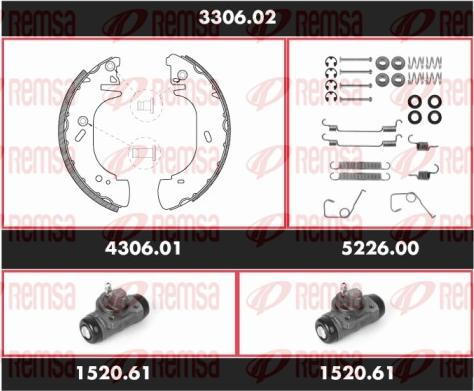 Remsa 3306.02 - Bremžu loku komplekts www.autospares.lv