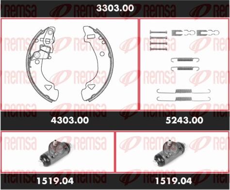 Remsa 3303.00 - Bremžu loku komplekts www.autospares.lv