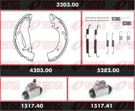 Remsa 3203.00 - Bremžu loku komplekts www.autospares.lv