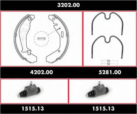 Remsa 3202.00 - Bremžu loku komplekts www.autospares.lv