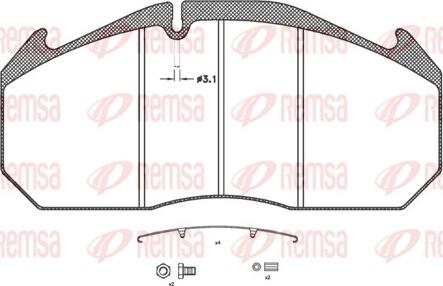 Remsa JCA 506.30 - Brake Pad Set, disc brake www.autospares.lv