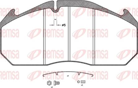 Remsa JCA 506.31 - Brake Pad Set, disc brake www.autospares.lv