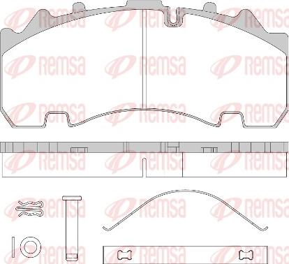 Remsa JCA 1554.80 - Bremžu uzliku kompl., Disku bremzes www.autospares.lv