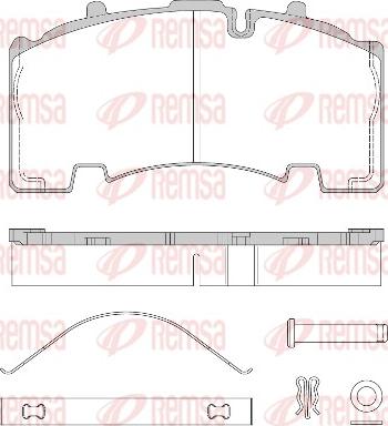 Remsa JCA 1555.80 - Bremžu uzliku kompl., Disku bremzes www.autospares.lv