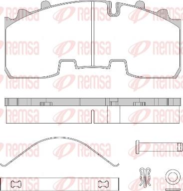 Remsa JCA 1556.80 - Brake Pad Set, disc brake www.autospares.lv