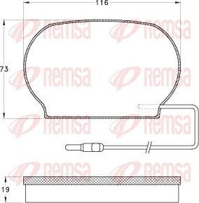 Remsa JCA 1012 - Bremžu uzliku kompl., Disku bremzes www.autospares.lv