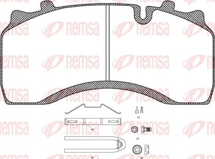 Remsa JCA 1032.30 - Bremžu uzliku kompl., Disku bremzes www.autospares.lv