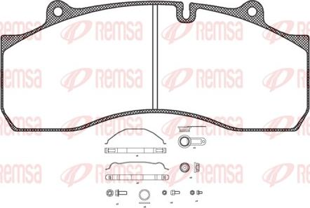 Remsa JCA 1073.80 - Bremžu uzliku kompl., Disku bremzes autospares.lv