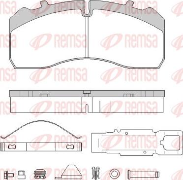 Remsa JCA 1846.80 - Brake Pad Set, disc brake www.autospares.lv