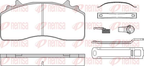 Remsa JCA 1841.80 - Bremžu uzliku kompl., Disku bremzes www.autospares.lv