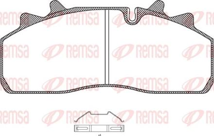 Remsa JCA 1254.00 - Bremžu uzliku kompl., Disku bremzes www.autospares.lv