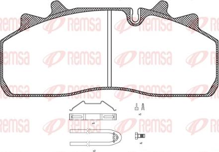 Remsa JCA 1254.80 - Bremžu uzliku kompl., Disku bremzes www.autospares.lv