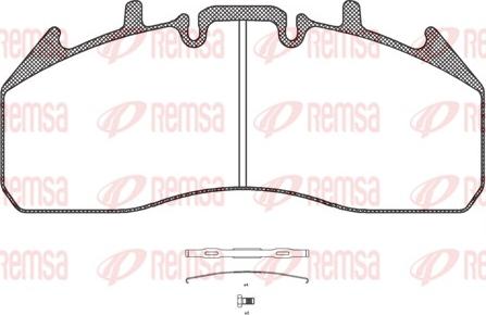 Remsa JCA 1257.00 - Bremžu uzliku kompl., Disku bremzes www.autospares.lv