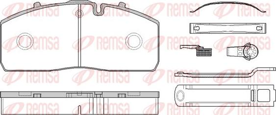 Remsa JCA 1790.80 - Bremžu uzliku kompl., Disku bremzes www.autospares.lv