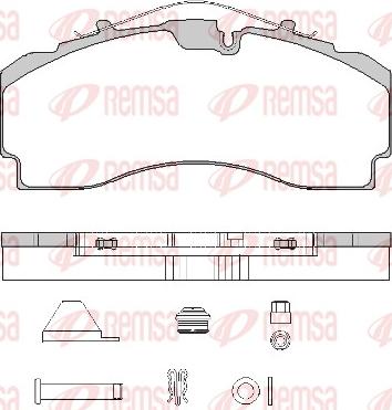 Remsa JCA 1704.80 - Bremžu uzliku kompl., Disku bremzes www.autospares.lv