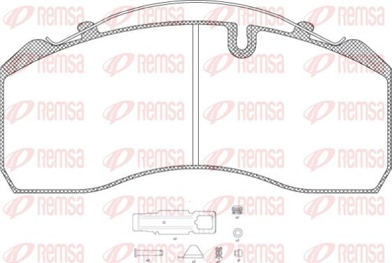 Remsa JCA 814.80 - Bremžu uzliku kompl., Disku bremzes www.autospares.lv